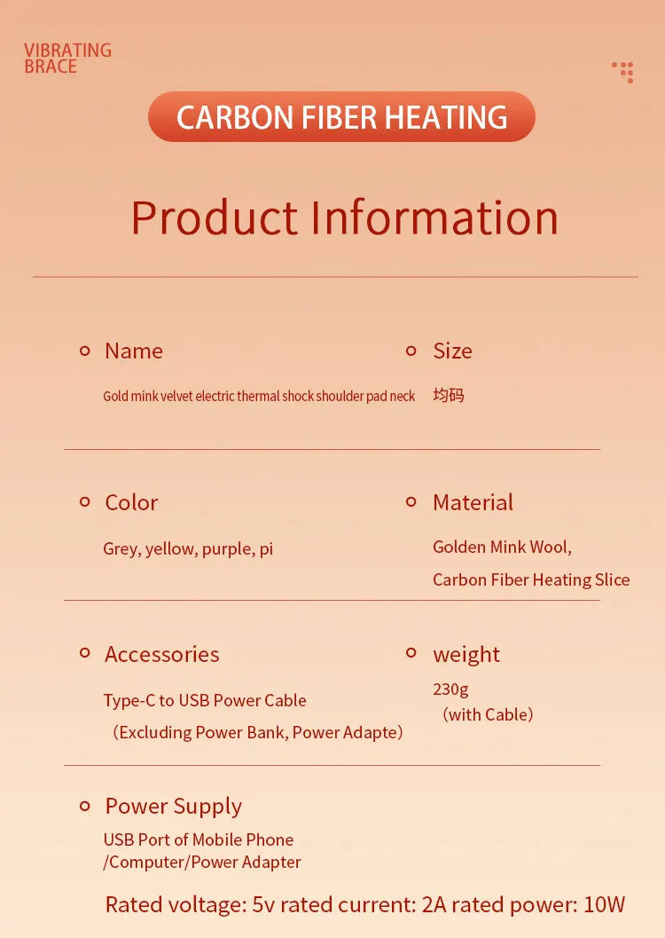 Electric Heated Shoulder & Neck Massager – USB Vibrating Wrap