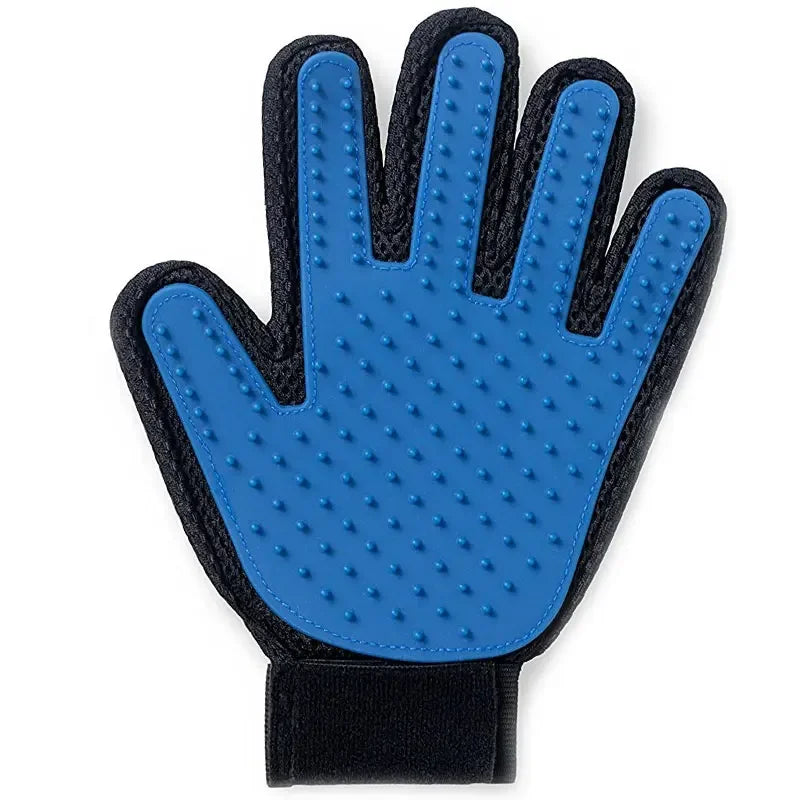 Silicone Pet Grooming Gloves – Hair Brush & Remover for Dogs & Cats