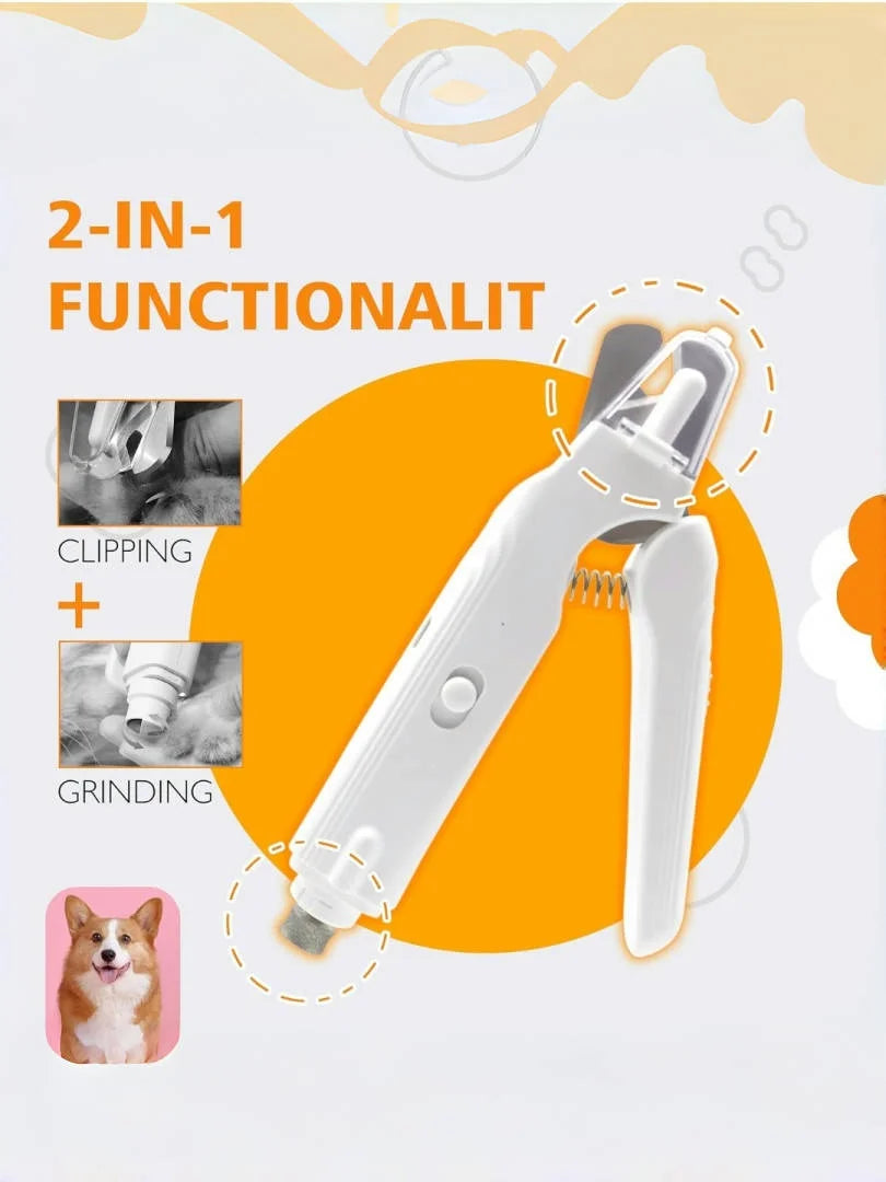 Pet Nail Clippers & Quiet Nail Grinder with LED Lights – for Dogs & Cats