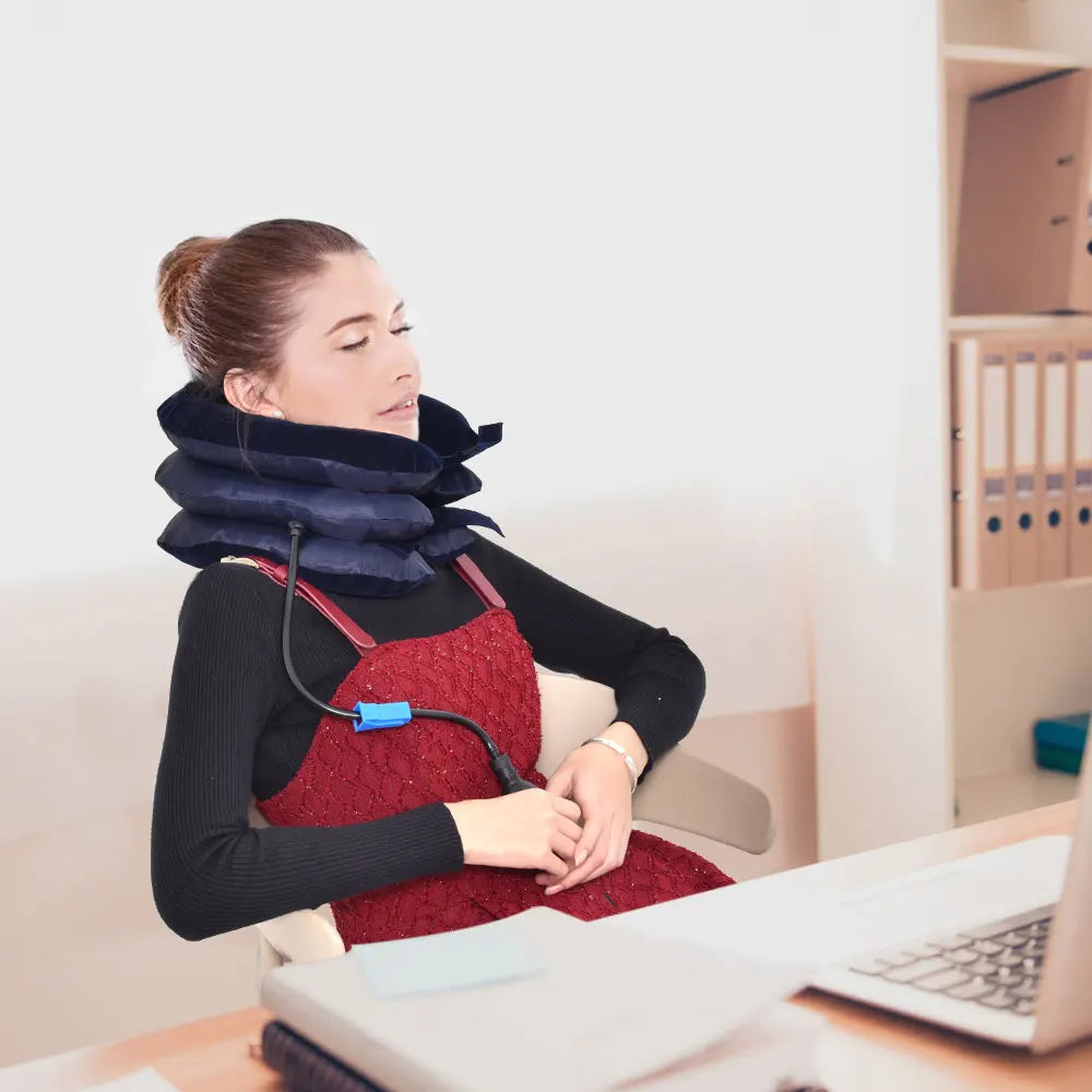 Inflatable 3-Layer Neck Brace for Pain Relief