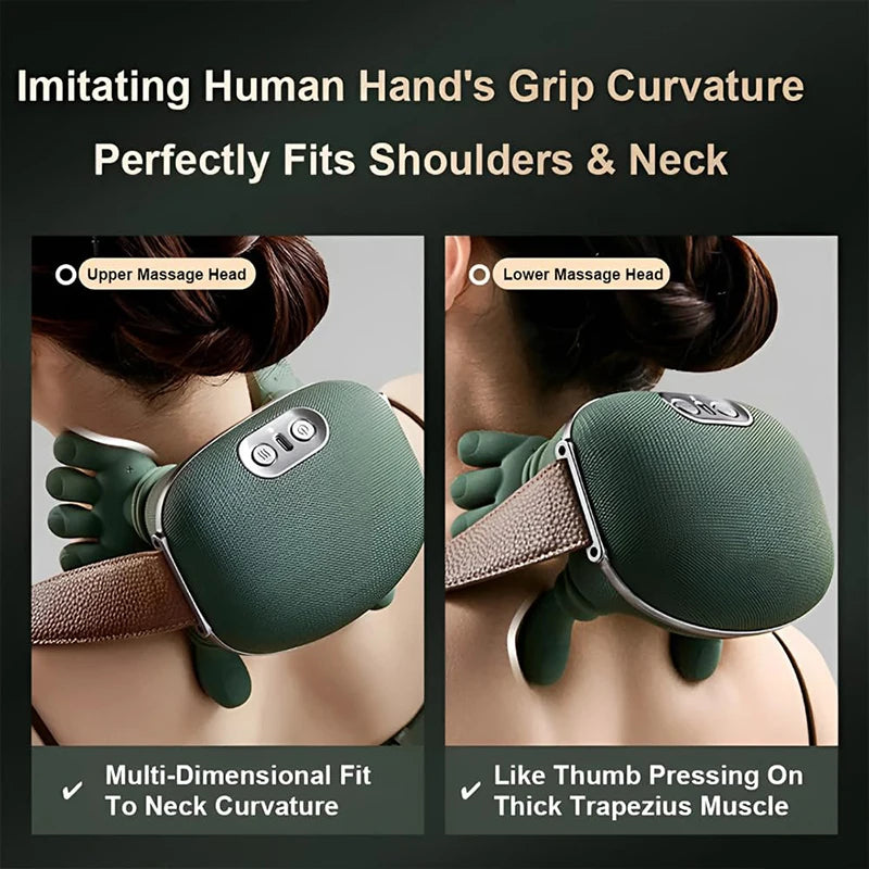 “2025 Bionic N7 Neck & Shoulder Massager – 3 Modes, Full Body Kneading Pillow