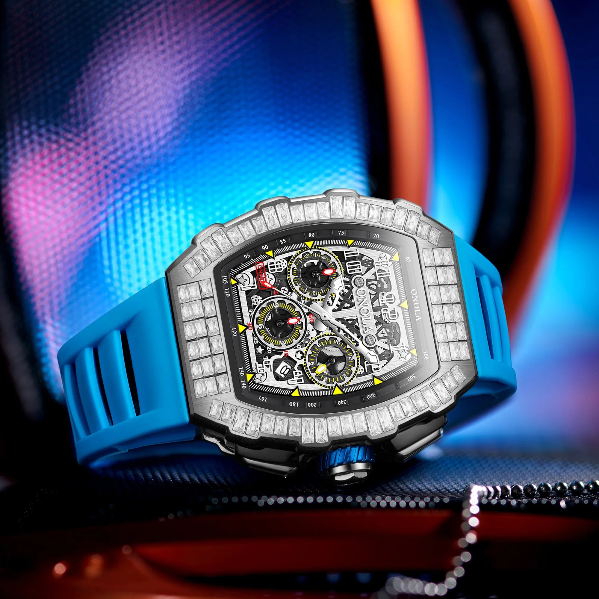 ONOLA Herre Automatisk Ur – Militær Sport