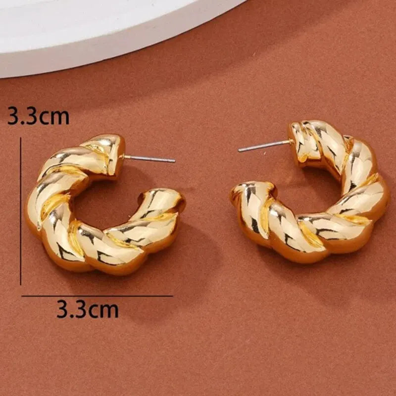 Gold Plated Crystal Hoops