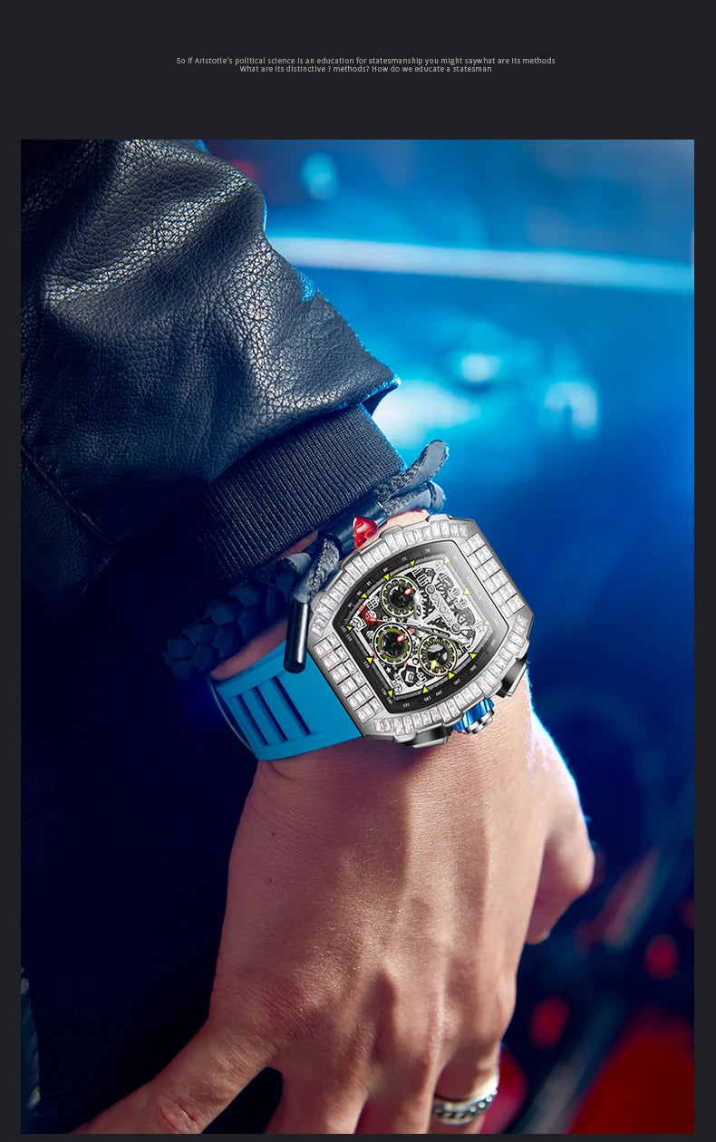 ONOLA Herre Automatisk Ur – Militær Sport