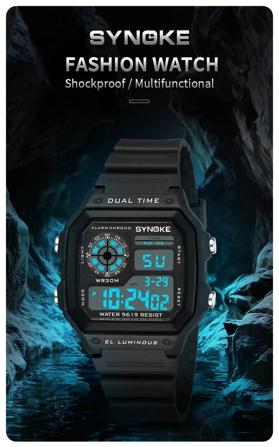 SYNOKE Men’s Digital Sports Watch