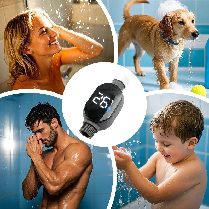 LED Digital Shower Temperature Gauge – Waterproof & Safe