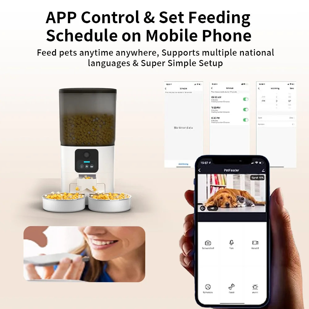 7L Dual Automatic Pet Feeder with Camera and WiFi