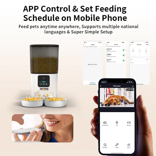 7L Dual Automatic Pet Feeder with Camera and WiFi