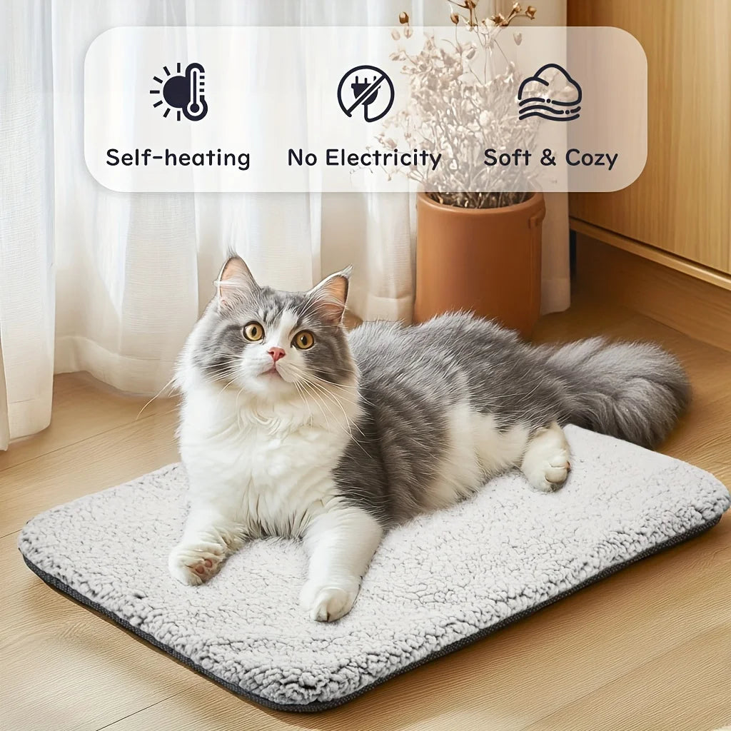 Self-Heating Pet Pad – Washable Thermal Mat for Cats & Dogs