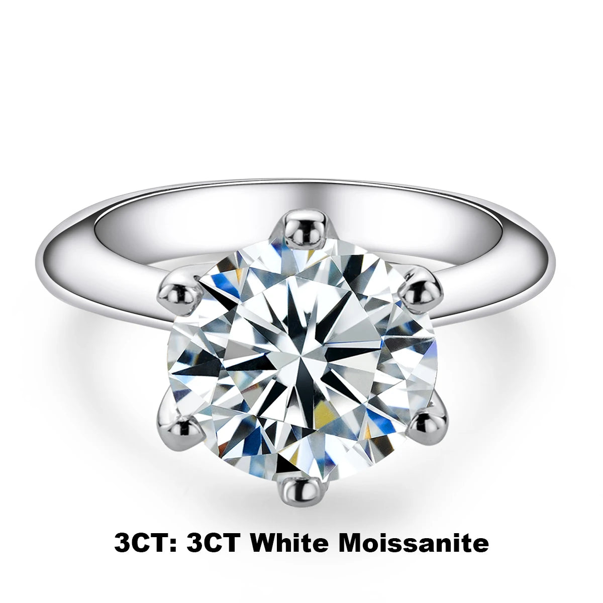 D Color Moissanite Ring