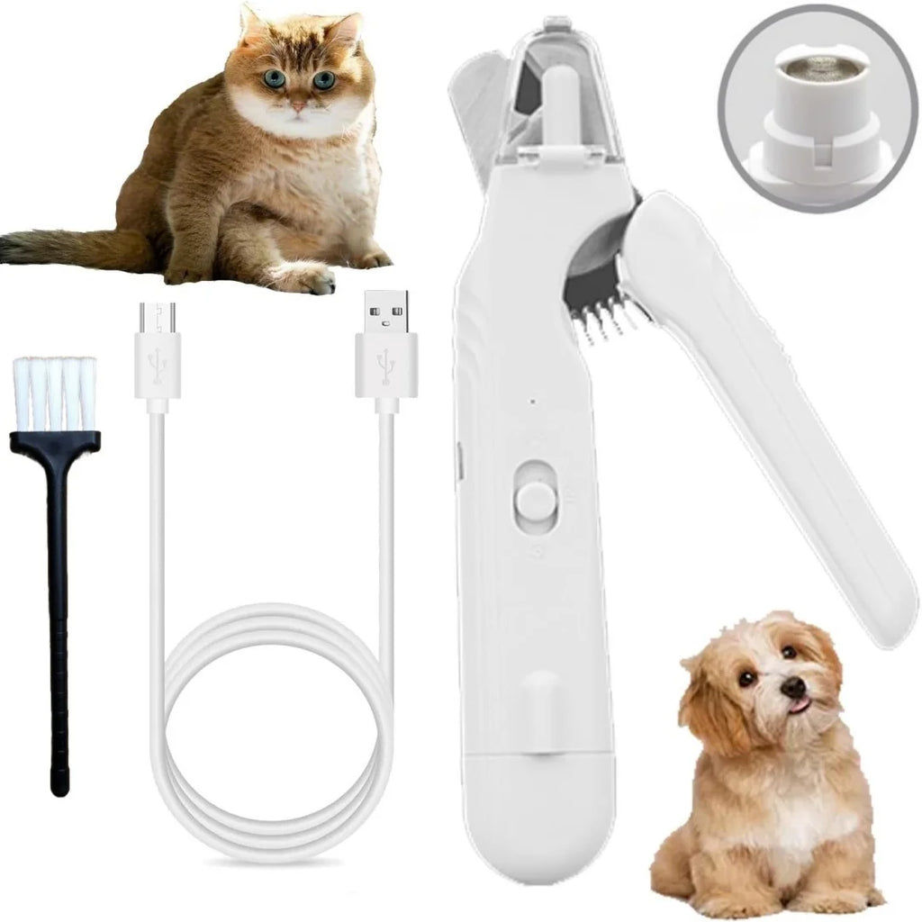 Pet Nail Clippers & Quiet Nail Grinder with LED Lights – for Dogs & Cats