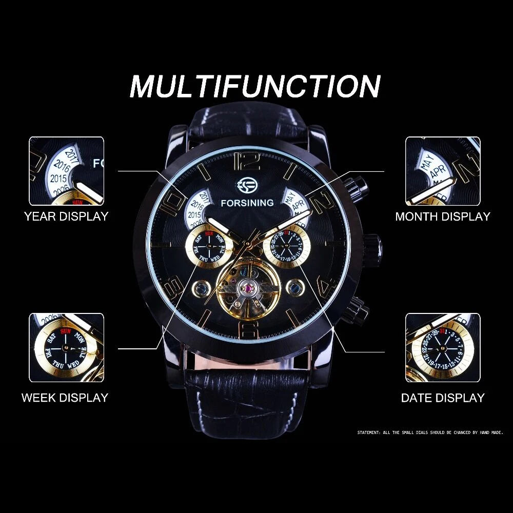 Black & Gold Men’s Automatic Watch