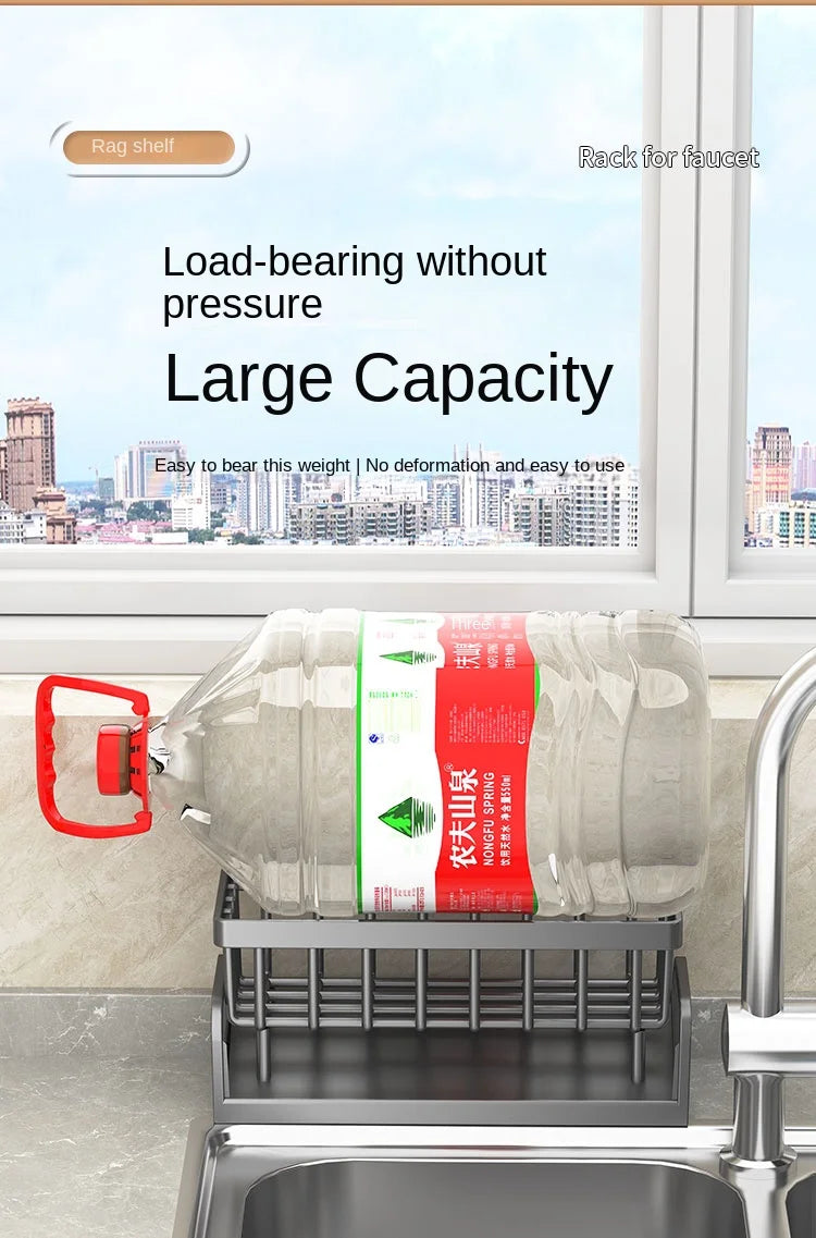 Kitchen Sink Sponge & Cleaning Cloth Storage Rack