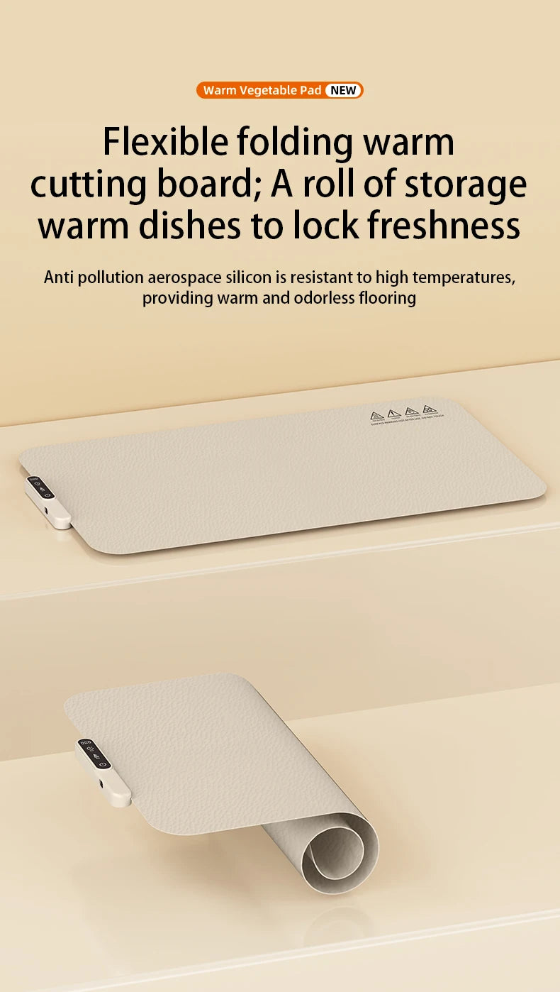 HOMEFISH Silicone Warming Board – Foldable, Waterproof & Oil-Resistant