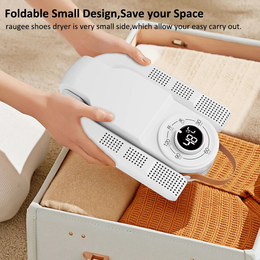 Portable Foldable Electric Shoe & Boot Dryer – 220V for Sneakers & Slippers