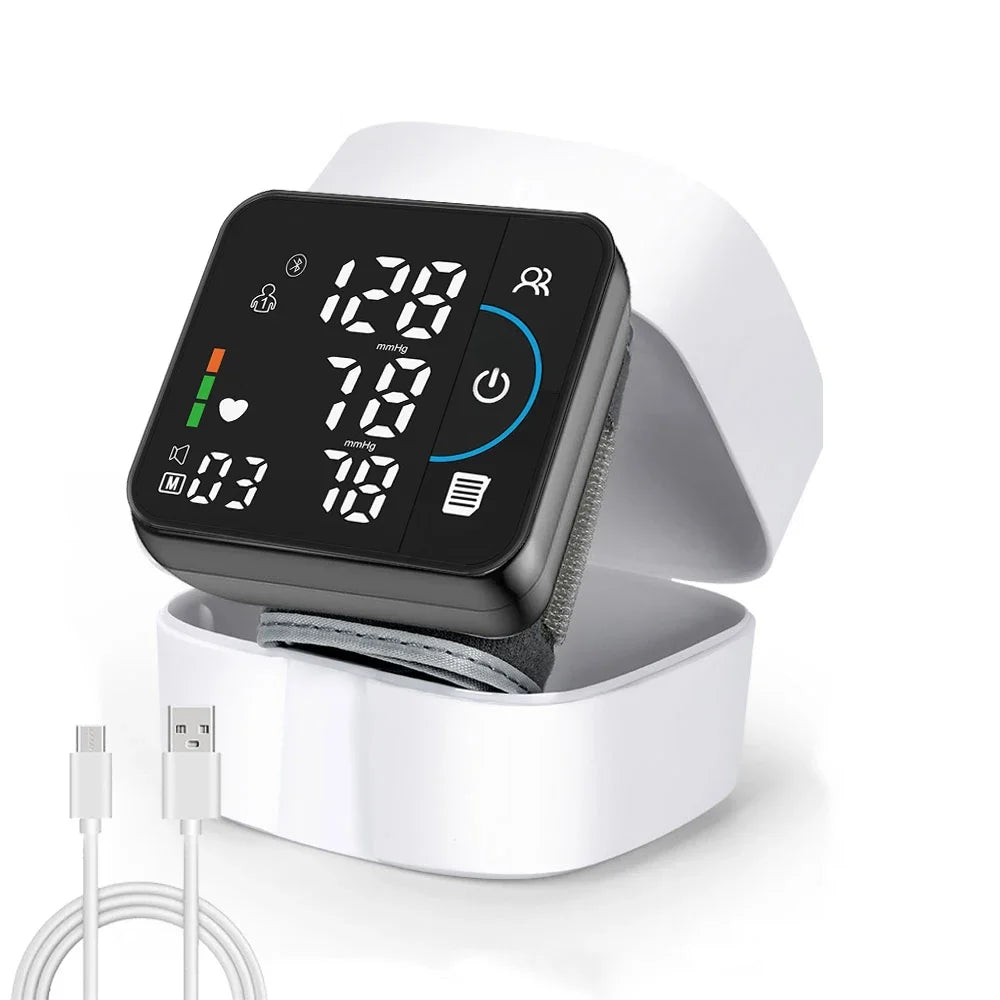 Smart Wrist Blood Pressure Monitor – Bluetooth & Voice