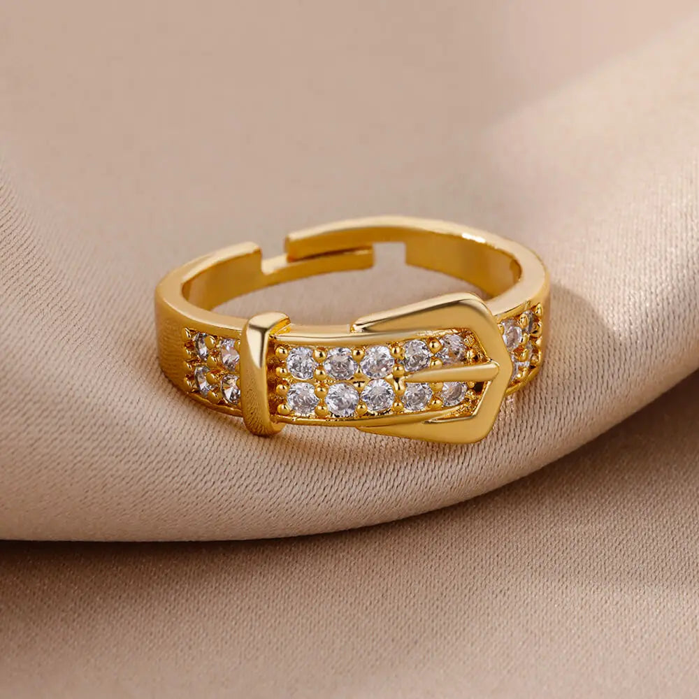 Luxury Zircon Geometric Ring