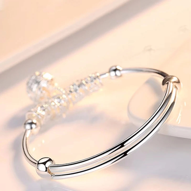 Luxury 925 Silver Bell Bangle
