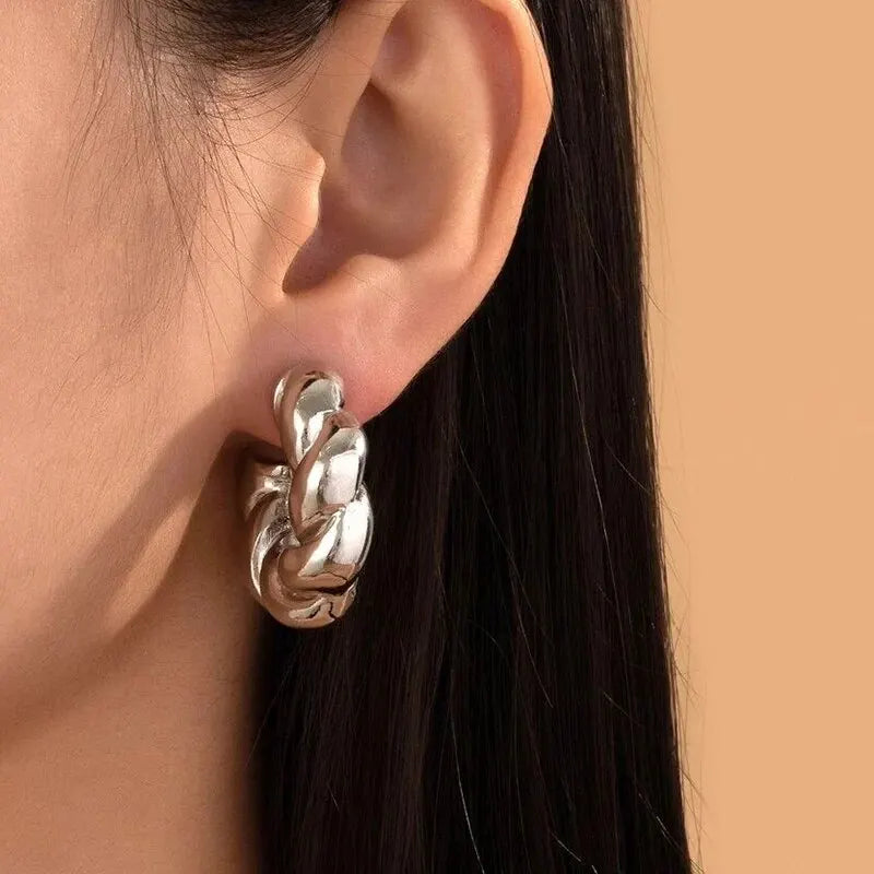 Gold Plated Crystal Hoops