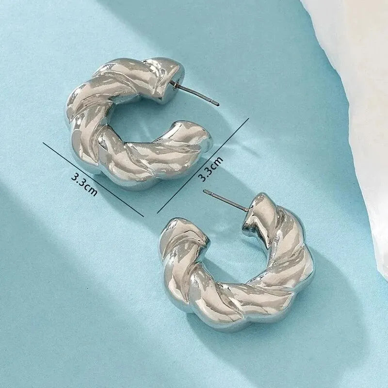 Gold Plated Crystal Hoops