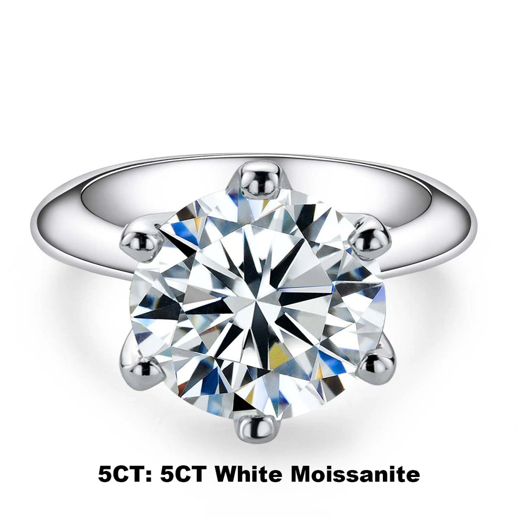 D Color Moissanite Ring
