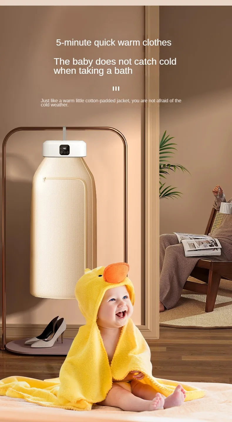 “Remote Control Electric Clothes Dryer – Multifunctional, Warm Air, Timer