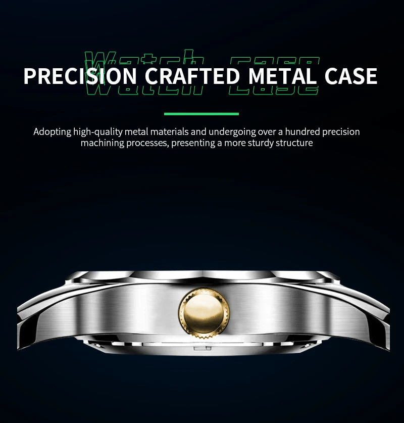 Luxury blue & gold men’s quartz watch.