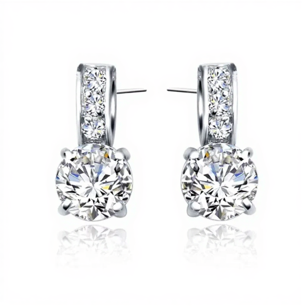 Luxury 925 Silver CZ Bridal Set