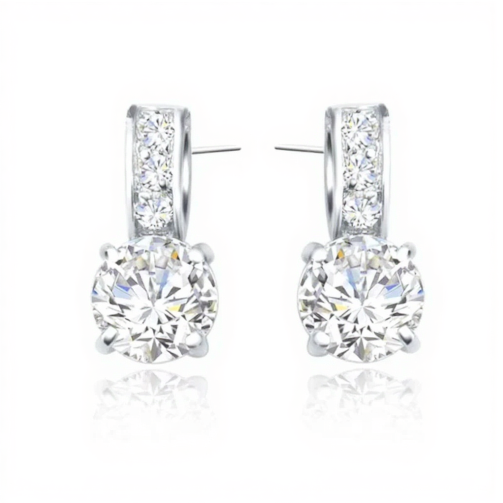 Luxury 925 Silver CZ Bridal Set